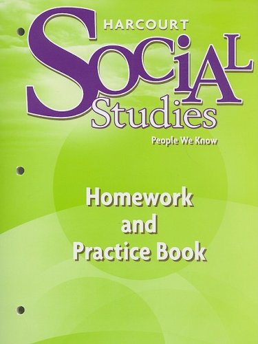9780153472930: Harcourt Social Studies People We Know Homework and Practice Book, Grade 2