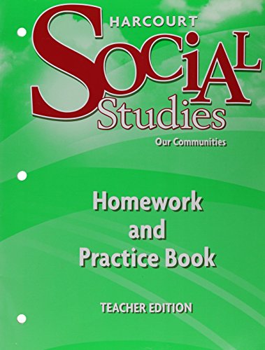 Image d?archive pour Harcourt Social Studies: Homework and Practice Book Teacher Edition Grade 3