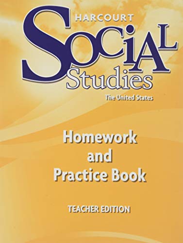 Stock image for Harcourt Social Studies: Homework and Practice Book Teacher Edition Grade 5 United States for sale by Iridium_Books