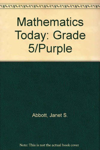 Beispielbild fr Mathematics Today: Grade 5/Purple zum Verkauf von HPB-Red