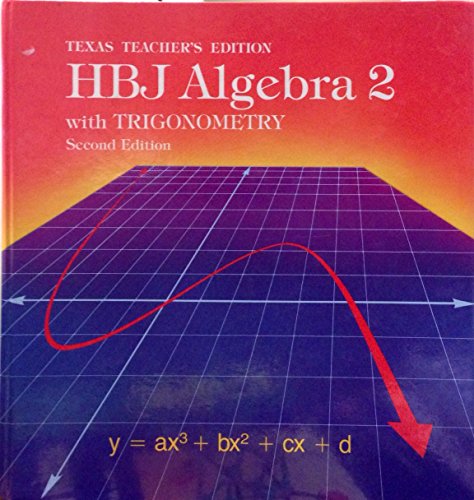 9780153537189: HBJ Algebra 2 with Trigonometry (Second Edition (2nd))(Texas Teacher's Edition)