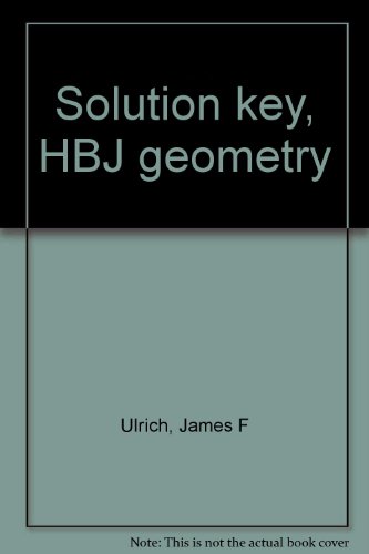 9780153538971: Solution key, HBJ geometry