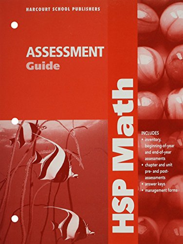 HSP Math: Assessment Guide Grade 4 (9780153568251) by Harcourt School Publishers