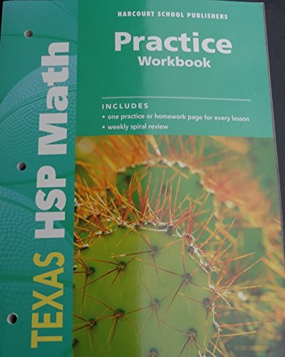 Stock image for Harcourt School Publishers Math Texas: Practice Workbook Student Edition Grade 3 for sale by HPB-Emerald