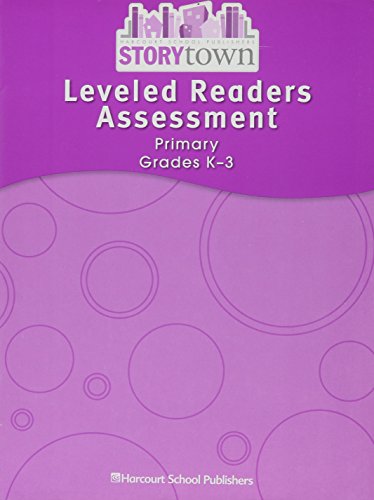 Beispielbild fr Harcourt School Publishers Storytown : Leveled Reader Assessment zum Verkauf von Better World Books