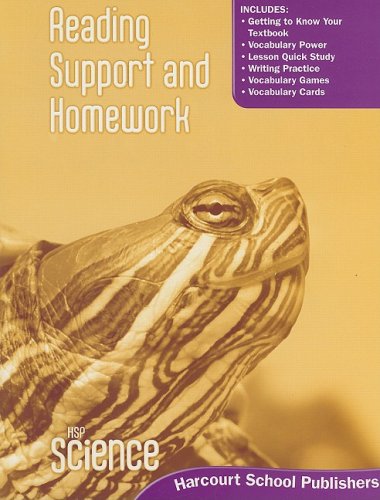 Stock image for Harcourt Science: Reading Support and Homework Student Edition Grade 3 for sale by SecondSale