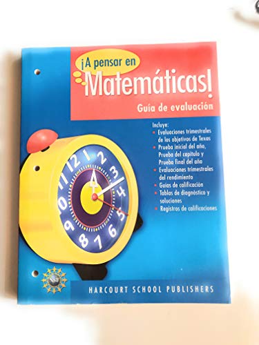 TX Asmnt GD Gr 2 Pensar/Math! (Spanish Edition) (9780153639159) by Unknown Author