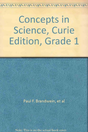 Stock image for Concepts in Science, Curie Edition, Grade 1 for sale by Wonder Book