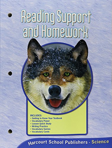 Stock image for Harcourt Science: Reading Support & Homework Student Edition Grade 4 ; 9780153665547 ; 0153665548 for sale by APlus Textbooks