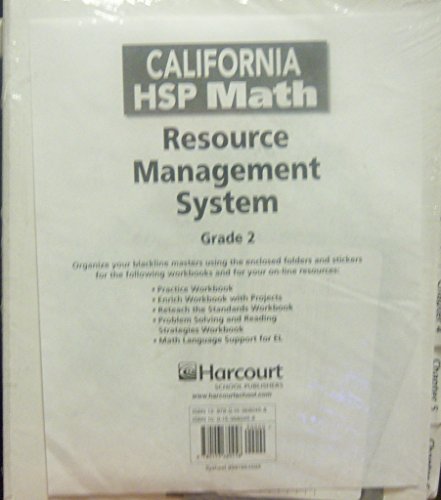 Harcourt School Publishers Math: Resource Management System Grade 2