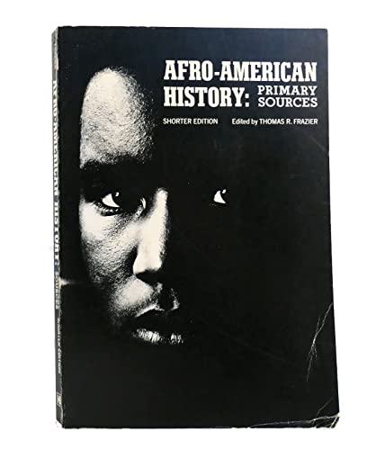 Image d'archives pour AFRO-AMERICAN HISTORY: Primary Sources mis en vente par Better World Books