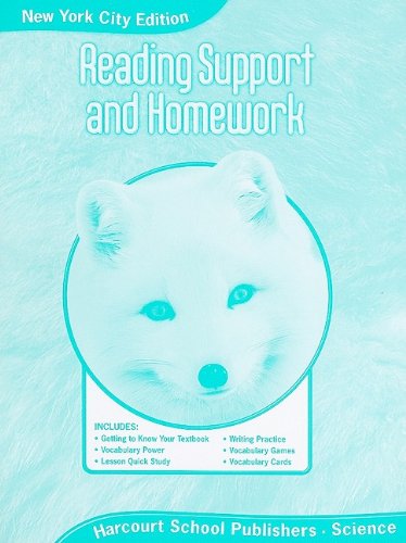 Imagen de archivo de Harcourt Science: New York City Reading Support and Homework Student Edition Grade 1 a la venta por Iridium_Books