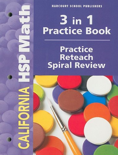 9780153833823: Harcourt School Publishers Math: Practice/Reteach Workbook Student Edition Grade 1