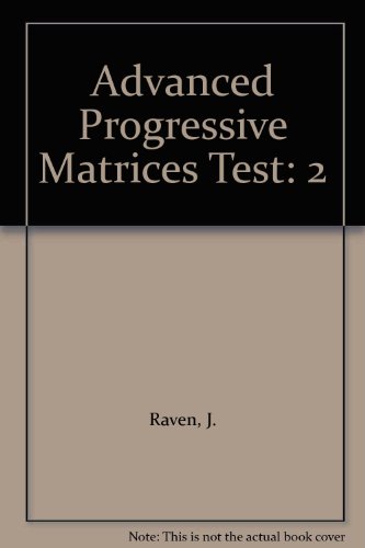 9780154686237: Raven Advanced Progressive Matrices Set 2 Test Booklet Occ / Education (1) (RAVE - Raven)