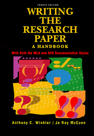 Beispielbild fr Writing the Research Paper: A Handbook With Both the Mla and Apa Documentation Styles zum Verkauf von BookHolders