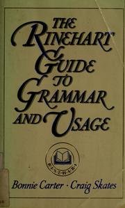 Stock image for The Rinehart Guide to Grammar and Usage for sale by Better World Books: West