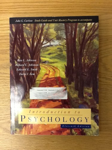 Stock image for Introduction to Psychology/Study Guide for sale by Victoria Bookshop