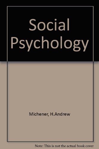 Stock image for Social Psychology for sale by SecondSale