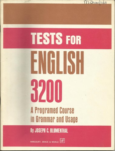 9780155008670: English 3200 Tests