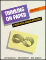 9780155011205: Thinking on Paper: A Writing Process Workbook with Readings