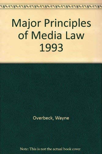 Imagen de archivo de Major Principles of Media Law 1993 a la venta por HPB-Red
