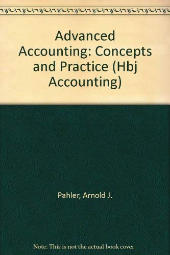 Stock image for Advanced Accounting: Concepts and Practice (Hbj Accounting) for sale by HPB-Red