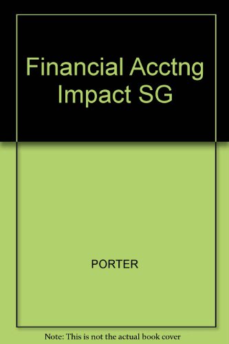 Imagen de archivo de Financial Acctng Impact SG a la venta por HPB-Red