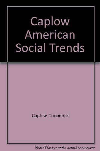Beispielbild fr American Social Trends zum Verkauf von Between the Covers-Rare Books, Inc. ABAA