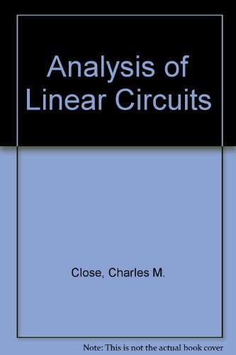 9780155026124: Analysis of Linear Circuits