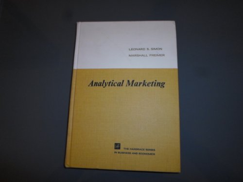 9780155026452: Analytical Marketing