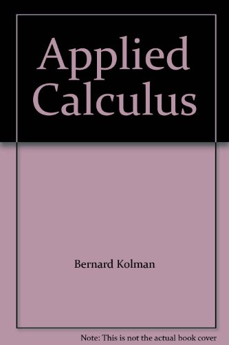 Imagen de archivo de Applied Calculus a la venta por ThriftBooks-Dallas