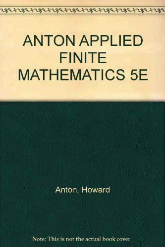 Stock image for Applied Finite Mathematics for sale by Better World Books
