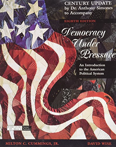 Beispielbild fr Democracy Under Pressure: An Introduction to the American Political System zum Verkauf von POQUETTE'S BOOKS