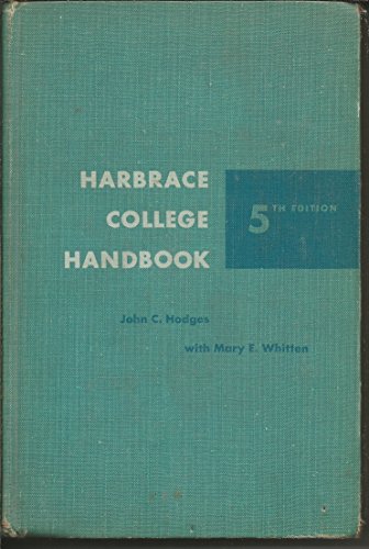 Stock image for Harbrace College Handbook (Hodges Harbrace Handbook) for sale by SecondSale