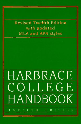 9780155033375: Hodge's Harbrace College Handbook