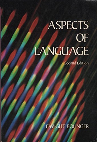 Beispielbild fr Aspects of Language zum Verkauf von BooksRun