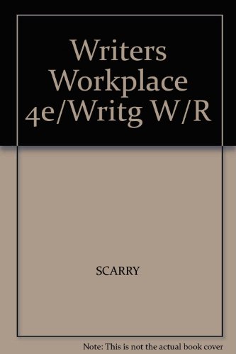 Writers Workplace 4e/Writg W/R (9780155042087) by Unknown Author