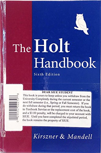 The Holt Handbook (9780155045125) by Stephen R. Mandell