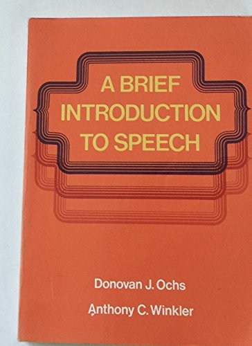 Imagen de archivo de A Brief Introduction to Speech a la venta por Better World Books