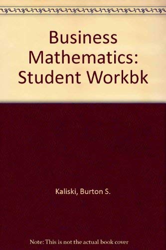 9780155056381: Business Mathematics: Student Workbk