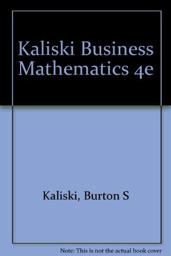 9780155056442: Business Mathematics