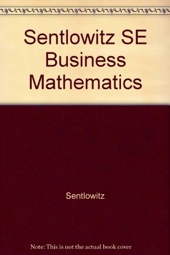 9780155056572: Sentlowitz SE Business Mathematics