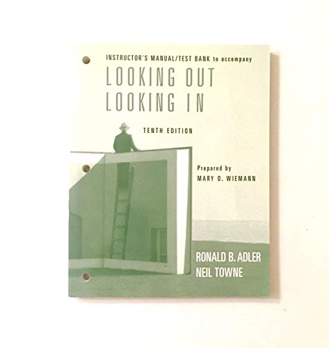 Beispielbild fr Looking Out/Looking in Im/Tb zum Verkauf von Better World Books