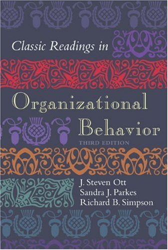 Beispielbild fr Classic Readings in Organizational Behavior 3rd Edition zum Verkauf von HPB-Red