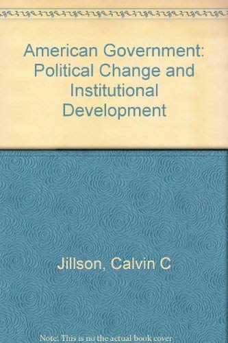 9780155059788: Study Guide for Jillson's American Government: Political Change and Institutional Development