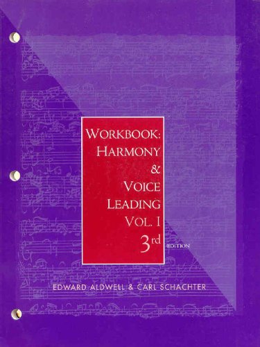 Stock image for Workbook: Harmony and Voice Leading, Volume 1 for sale by Byrd Books