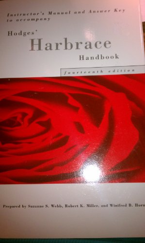 Beispielbild fr Hodges Harbrace Handbook zum Verkauf von BookHolders