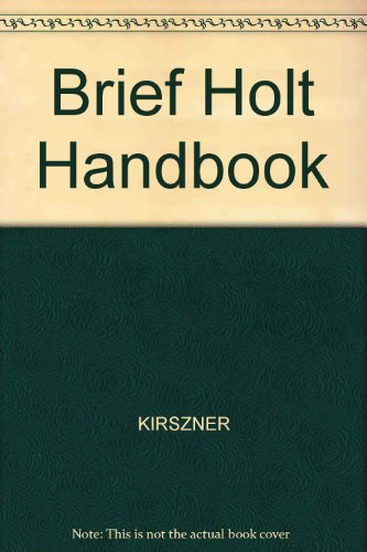 Stock image for BRIEF HOLT HANDBOOK IM for sale by Redux Books