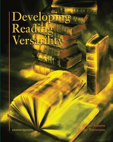 Stock image for Developing Reading Versatility for sale by Better World Books Ltd