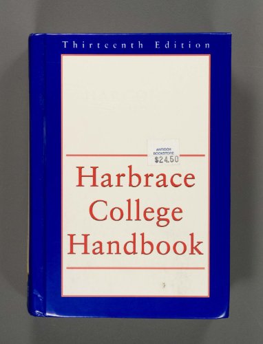 Beispielbild fr Harbrace College Handbook : With 1998 MLA Style Manual Updates, 13th Revised Edition (HODGES HARBRACE HANDBOOK) zum Verkauf von SecondSale